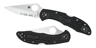 Spyderco Delica 4 lightweight pocket knife features a 2.28" stainless steel blade